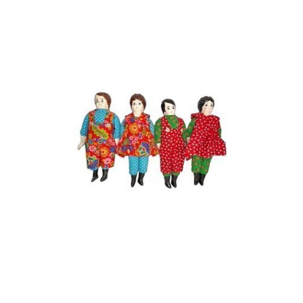 ️ 4 Vintage Cajun Handmade Porcelain Doll Pairs (1930s-40s) - Floral Charm!